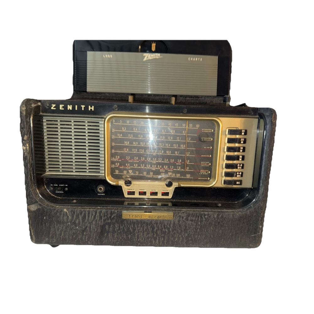 Vintage Zenith Trans-Oceanic Wave Magnet Radio Receiver Chassis For Parts